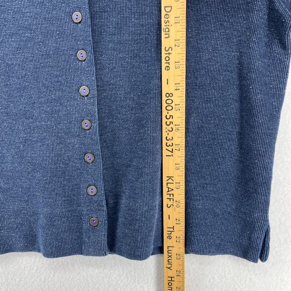 STEW LEONARDS Shirt Top Womens L Dairy Grocery Connecticut Danbury Cardigan Blue - Picture 11 of 12